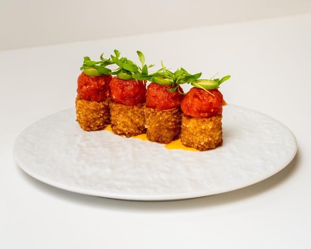 SPICY TUNA ON TOAST.